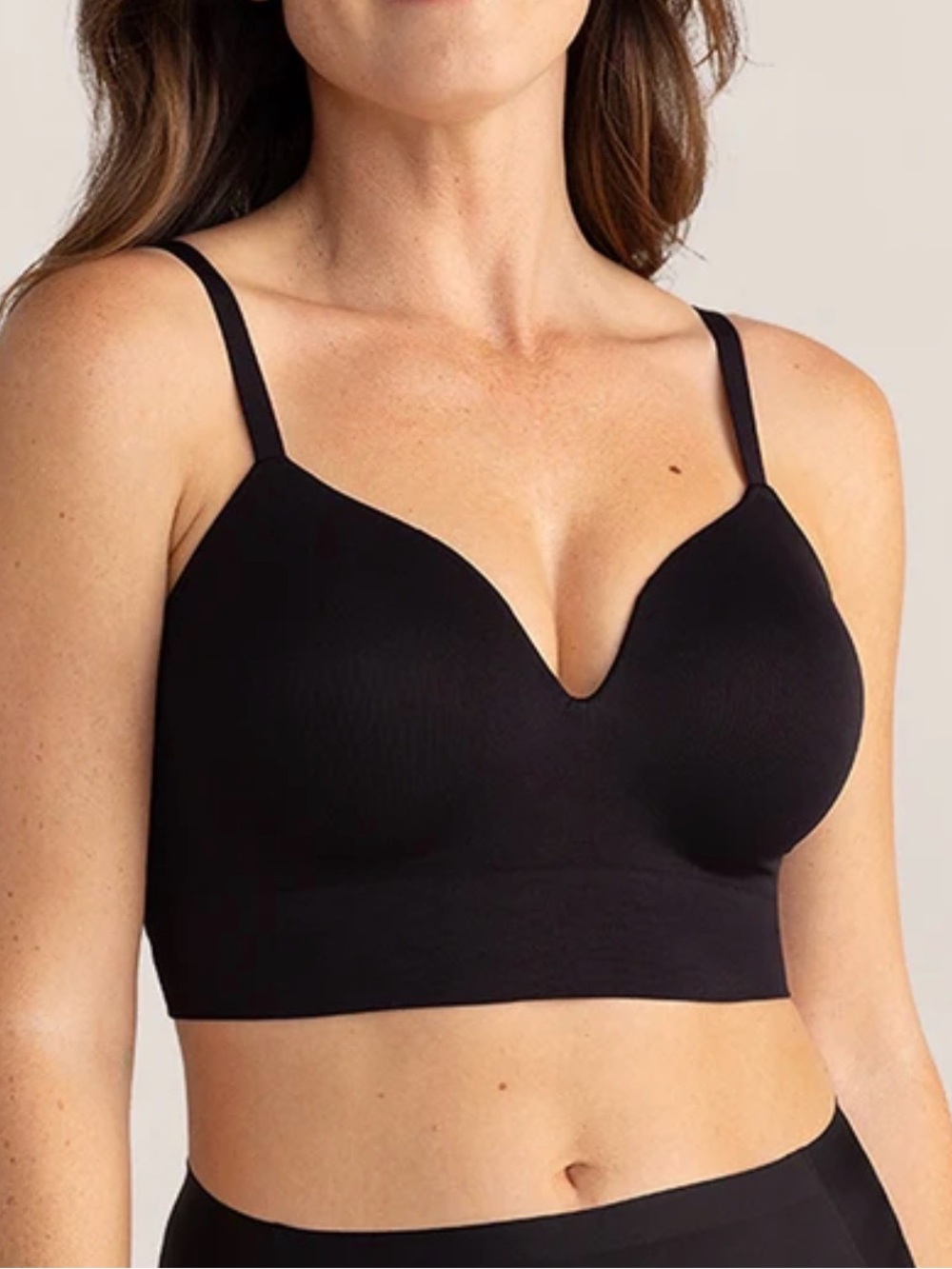 NWT Truekind by Shapermint Supportive Comfort Wireless Shaping Bra Black Medium
